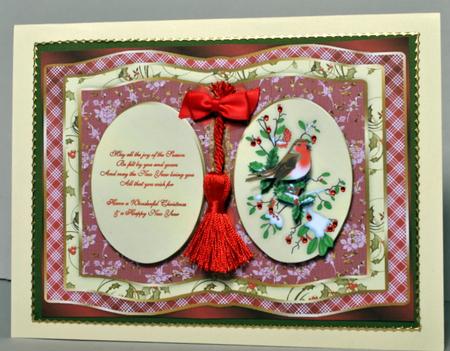 The Christmas Robin Book Card with Step by Step by Kristina Norbat