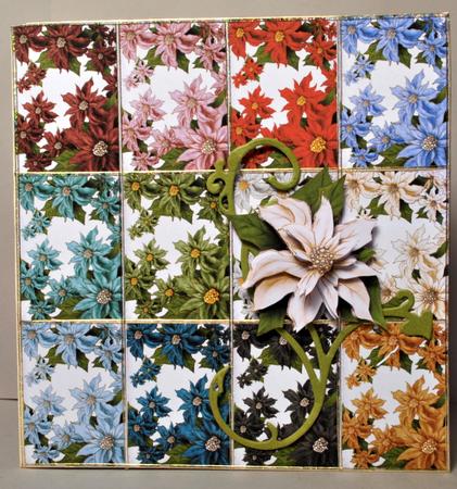 Poinsettia Decoupage Sheet Cream by Kristina Norbat