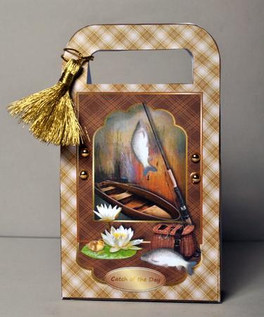 Large Gift Bag with Handles - Catch of the Day by Kristina Norbat
