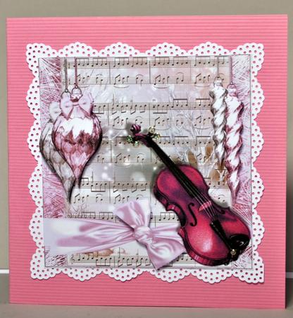 The Christmas Violin Card Topper by Kristina Norbat