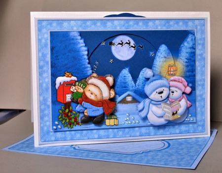 Christmas Eve in a Spin Animated Card Kit by Kristina Norbat