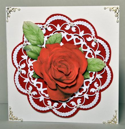 Red Rose Decoupage Sheet by Kristina Norbat