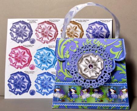 Gift Bow Decoupage to Match Handbag Gift Boxes by Kristina Norbat