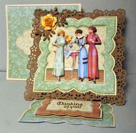 Vintage Birthday Party Easel Card Kit & Decoupage by Kristina Norbat