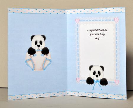 Baby Boy with Panda by Kristina Norbat