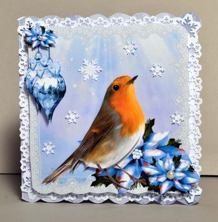 Red Red Robin Scalloped Card Mini Kit by Kristina Norbat