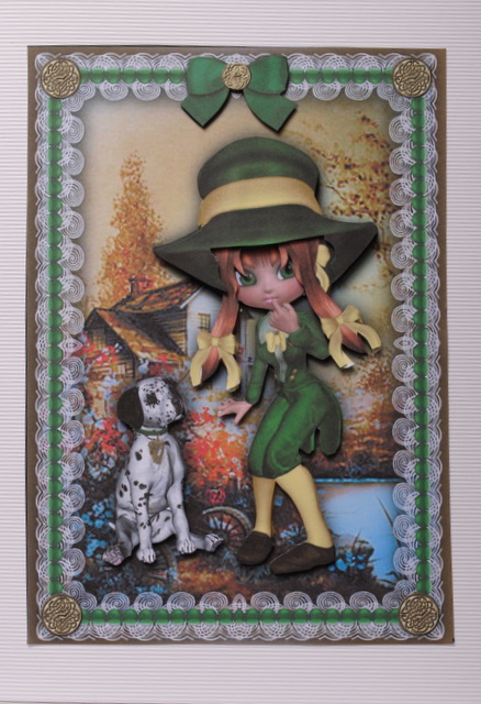 Little Lady Leprechaun A5 Step by Step Card Front by Kristina Norbat