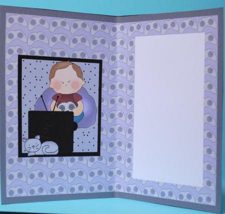 Gaming Boy Card Insert by Kristina Norbat