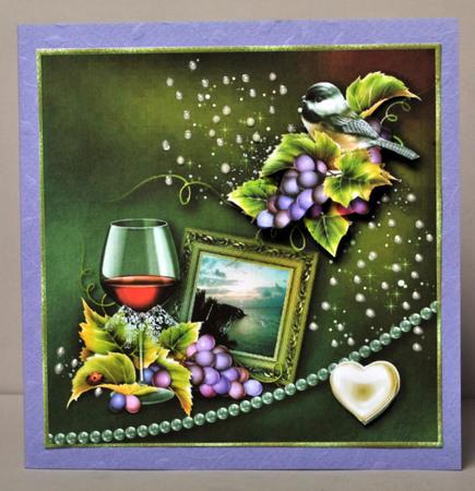 Of Wine & Memories Card Topper 2 by Kristina Norbat