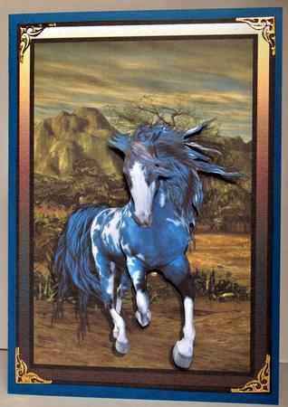 Wild Horse Quick Card Front with Decoupage by Kristina Norbat