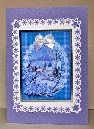 Tartan and Lace - Cottages in Snow Topper by Kristina Norbat