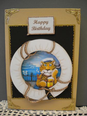 Fathers (father's) Day Drunken Sailor Tunnel Decoupage by Kristina Norbat