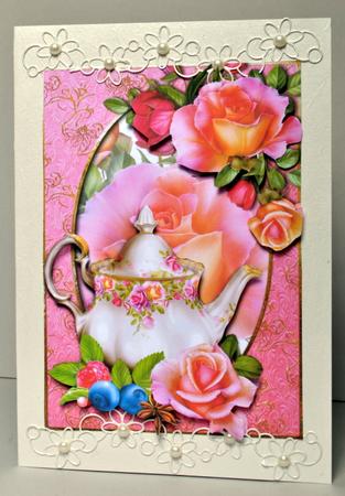 Floral Teapot & Romantica Roses by Kristina Norbat