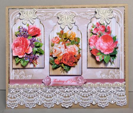 Vintage Roses Panel Card Mini Kit by Kristina Norbat