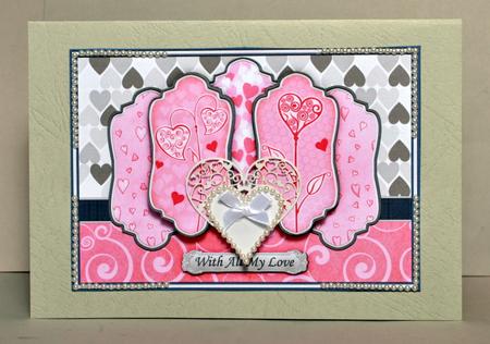 5 Panel Valentine's Day Quick Card by Kristina Norbat