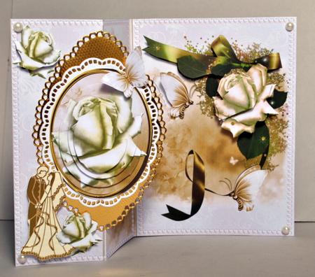 Beautiful Cream Rose No Holes Fold Mini Kit by Kristina Norbat
