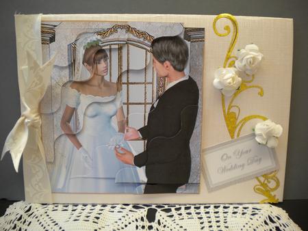 Modern Wedding 3 Wavey Corner Stacker by Kristina Norbat
