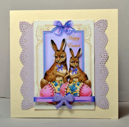 Vintage Bunny Happy Easter by Kristina Norbat