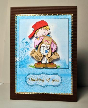 Favourite Toy Card Front and Decoupage by Kristina Norbat