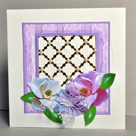 Magnolia,art Worked Lace Frame and Leaved Digital Resource by Kristina Norbat