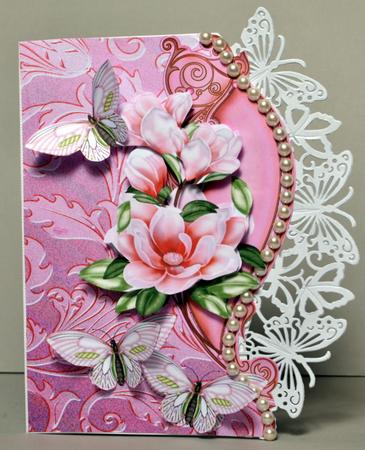 Magnolia Blossoms and Butterflies Over the Edge by Kristina Norbat