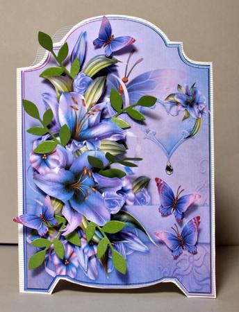 Screen Card Bleu Lilies by Kristina Norbat