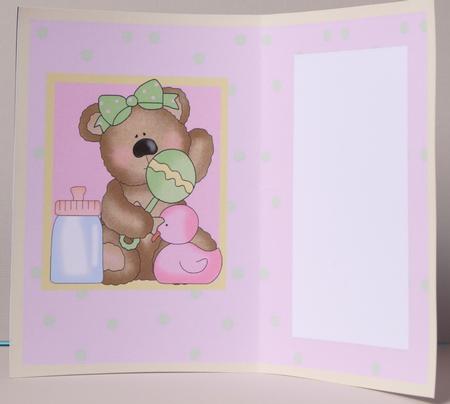 Bear Babies Girl Card Insert by Kristina Norbat