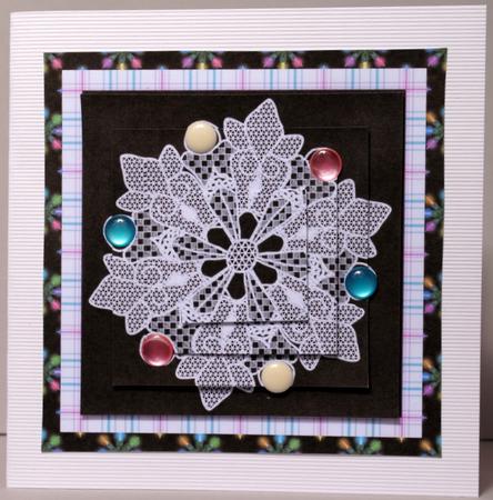 Lace Snowflake on Black by Kristina Norbat