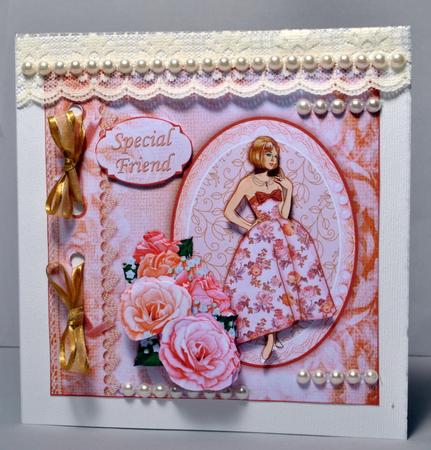 Shabby Chic Vintage Lady & Roses Decoupage by Kristina Norbat