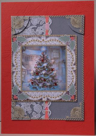 How My Tree Looks A5 Half Lace Card Front by Kristina Norbat