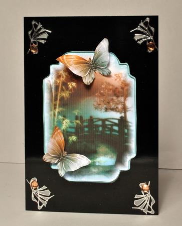 2 x Oriental Scene Shaped Card Toppers by Kristina Norbat