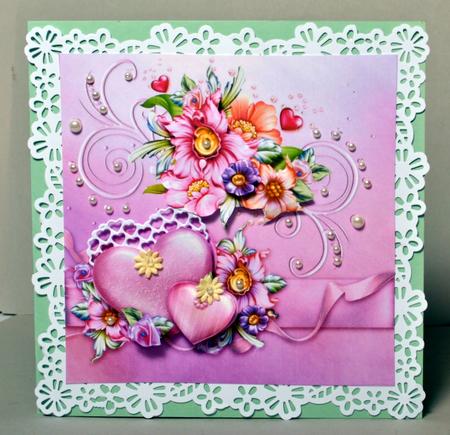 8x8 Floral Hearts by Kristina Norbat