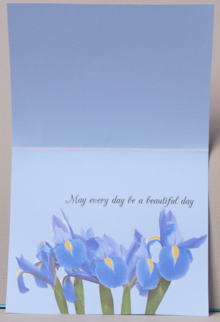 Insert for Bunches of Iris May Every Day Be a Beautiful Day by Kristina Norbat