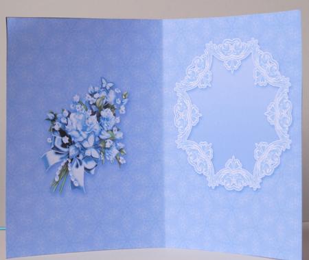 Vintage Blue Roses Bouquet in a Frame Matching A5 Ins by Kristina Norbat