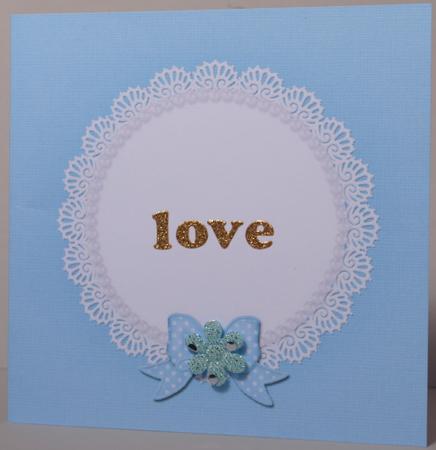 Square Pearls and Lace Card Front or Insert by Kristina Norbat