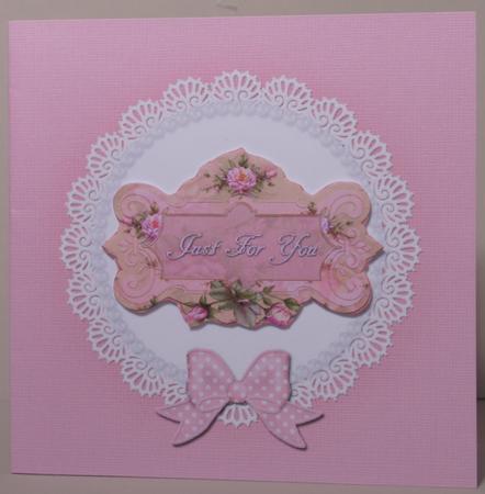 Square Pearls and Lace Card Front or Insert by Kristina Norbat