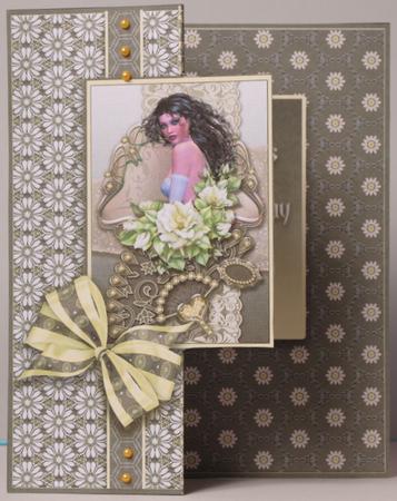 Liberty Cameo Fold Back Birthday Card by Kristina Norbat