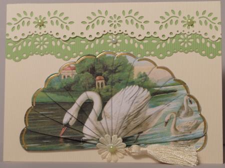 Mother Swan and Cygnets - Fan Sheet by Kristina Norbat