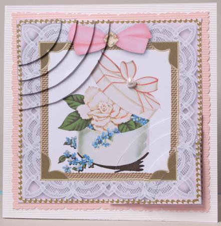 Flower Box Deep Lace 6 Inch Duo Corner Stack Card Front by Kristina Norbat