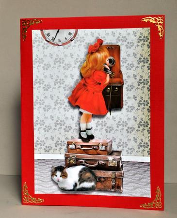 Hello! is Anybody There? Card Front by Kristina Norbat