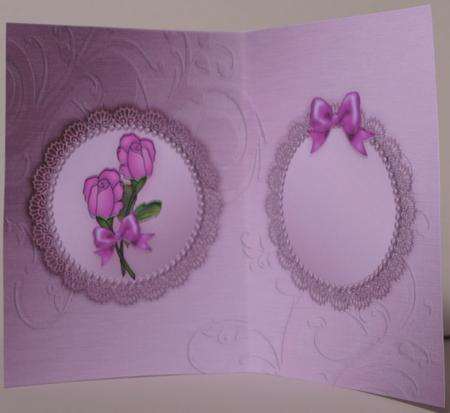 Roses and Metallic Lace Matching Insert A5 Portrait by Kristina Norbat