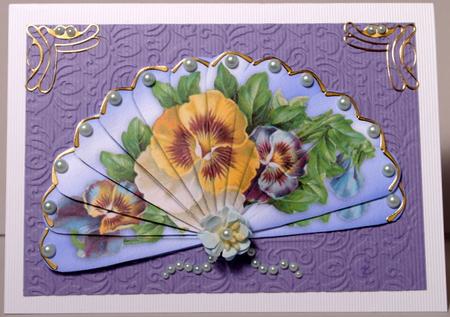 Passionate Pansies - Fan Sheet by Kristina Norbat