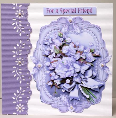 Vintage Lilac Roses Bouquet in a Frame Decoupage by Kristina Norbat