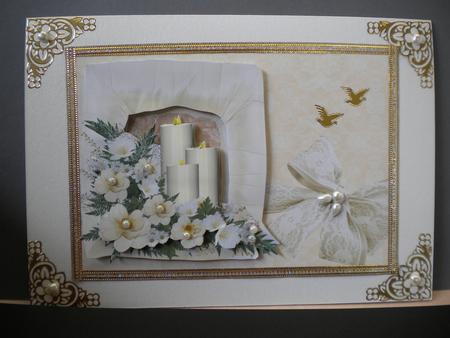 Cream Flowers and Candles by Kristina Norbat
