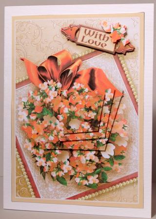 Peaches and Cream Pomander Bouquet Polygon Pyramage by Kristina Norbat