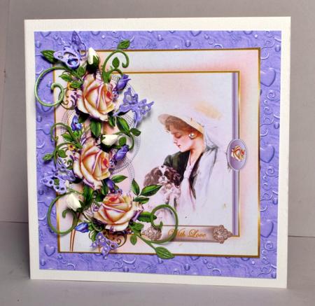 Beautiful Vintage Lady & Heritage Roses by Kristina Norbat