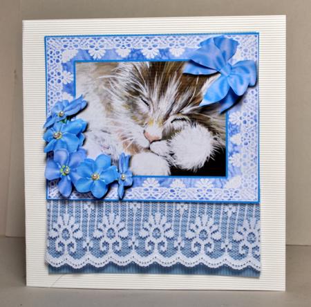 Kitten Sleeping Decoupage by Kristina Norbat