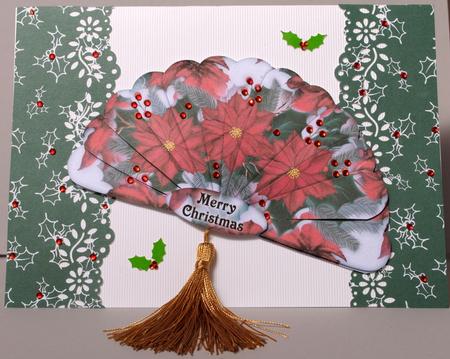 Christmas Poinsettias - Fan Sheet by Kristina Norbat
