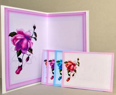 6 Magic Roses Card Inserts - Cu Ok by Kristina Norbat