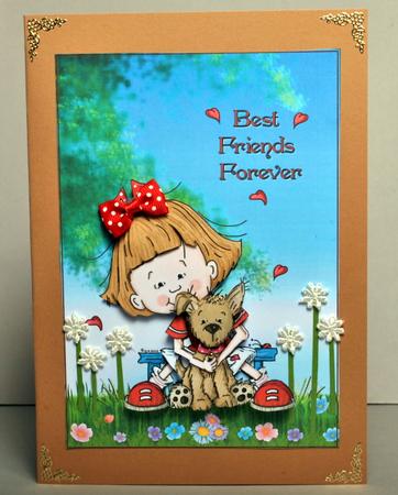 Best Friends Forever Decoupage by Kristina Norbat